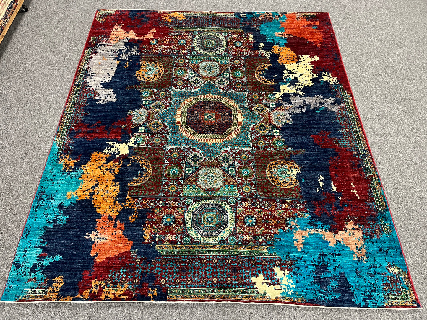 8X10 Mamluk Multicolor Handmade Wool Rug # 14707