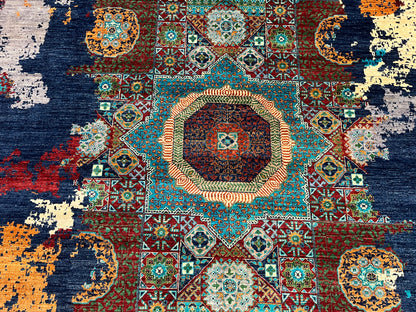 8X10 Mamluk Multicolor Handmade Wool Rug # 14707