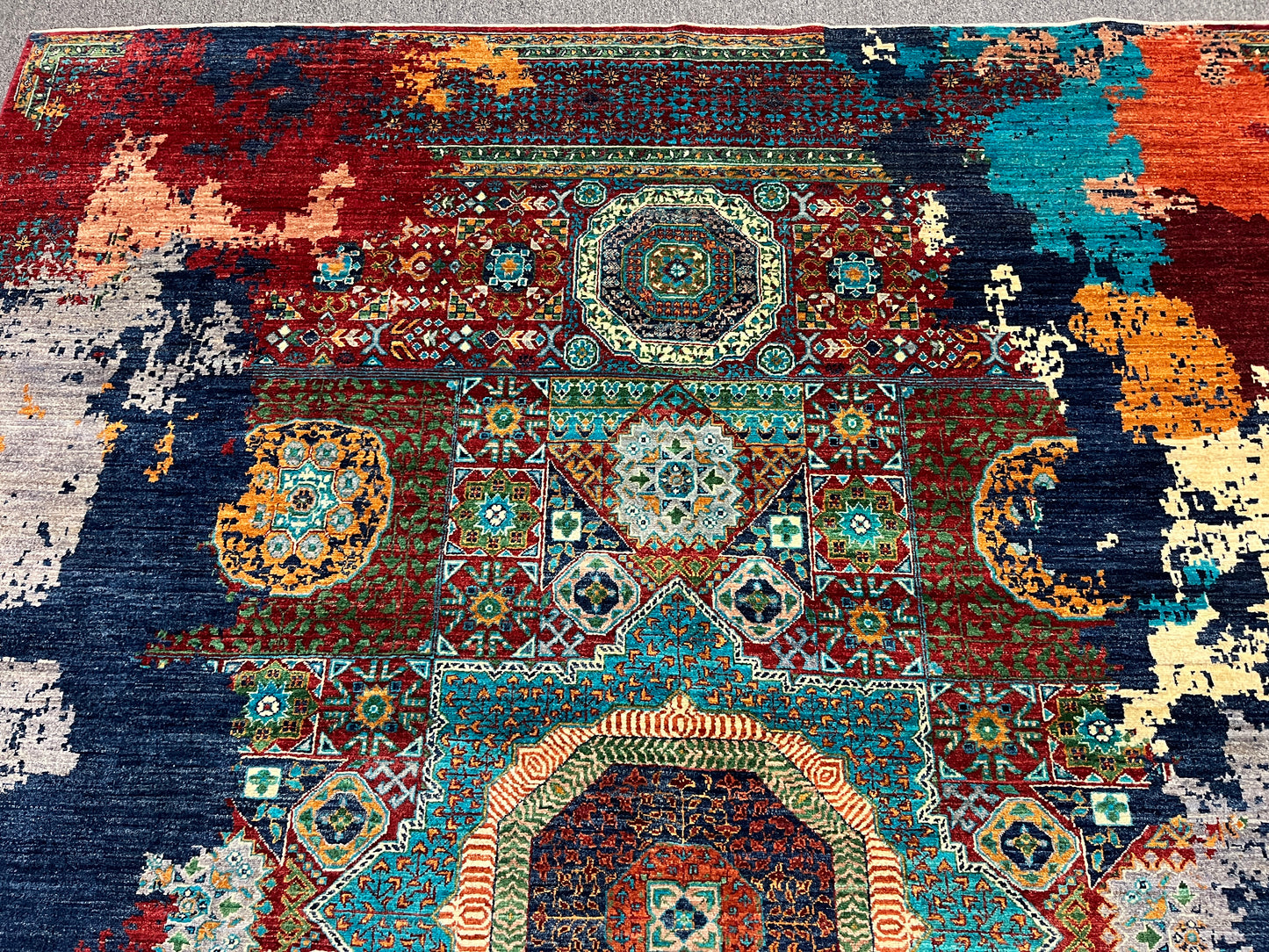 8X10 Mamluk Multicolor Handmade Wool Rug # 14707