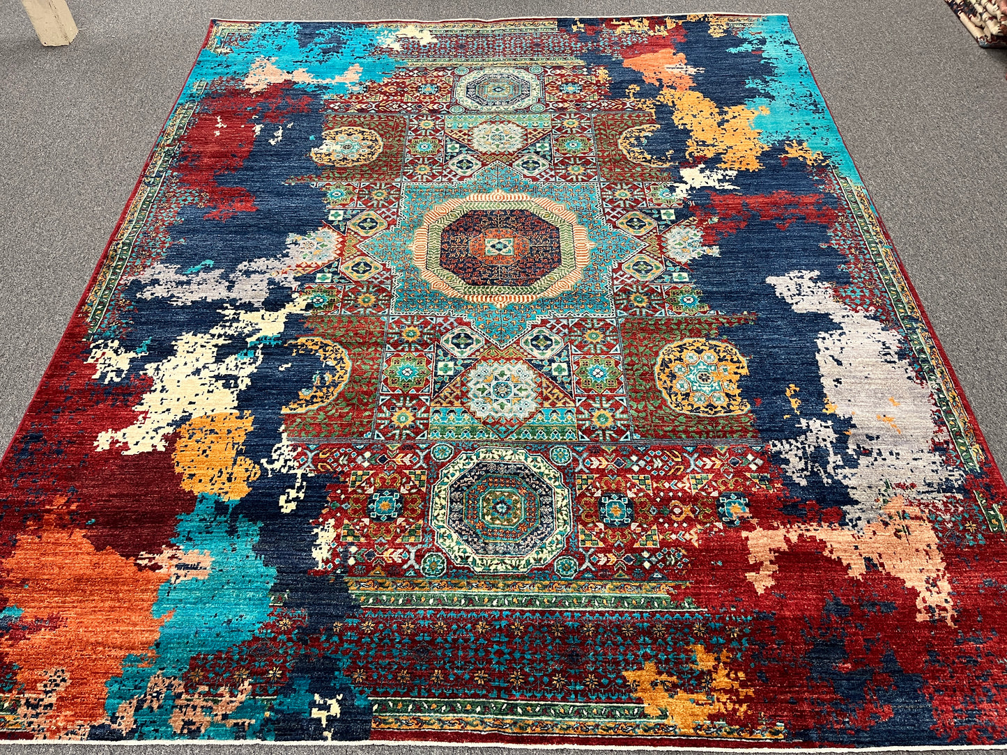 8X10 Mamluk Multicolor Handmade Wool Rug # 14707