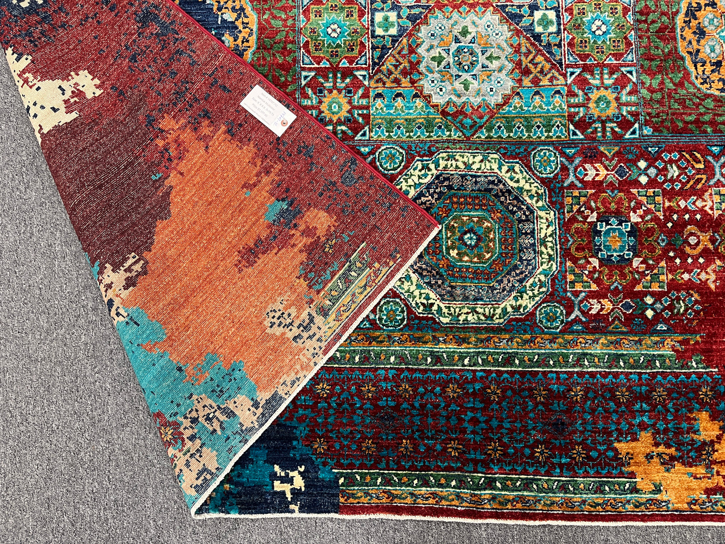 8X10 Mamluk Multicolor Handmade Wool Rug # 14707