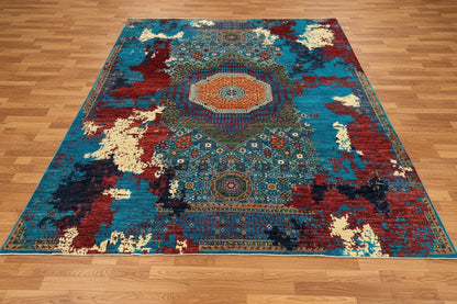 10X13 Mamluk Multicolor Handmade Wool Rug # 14706