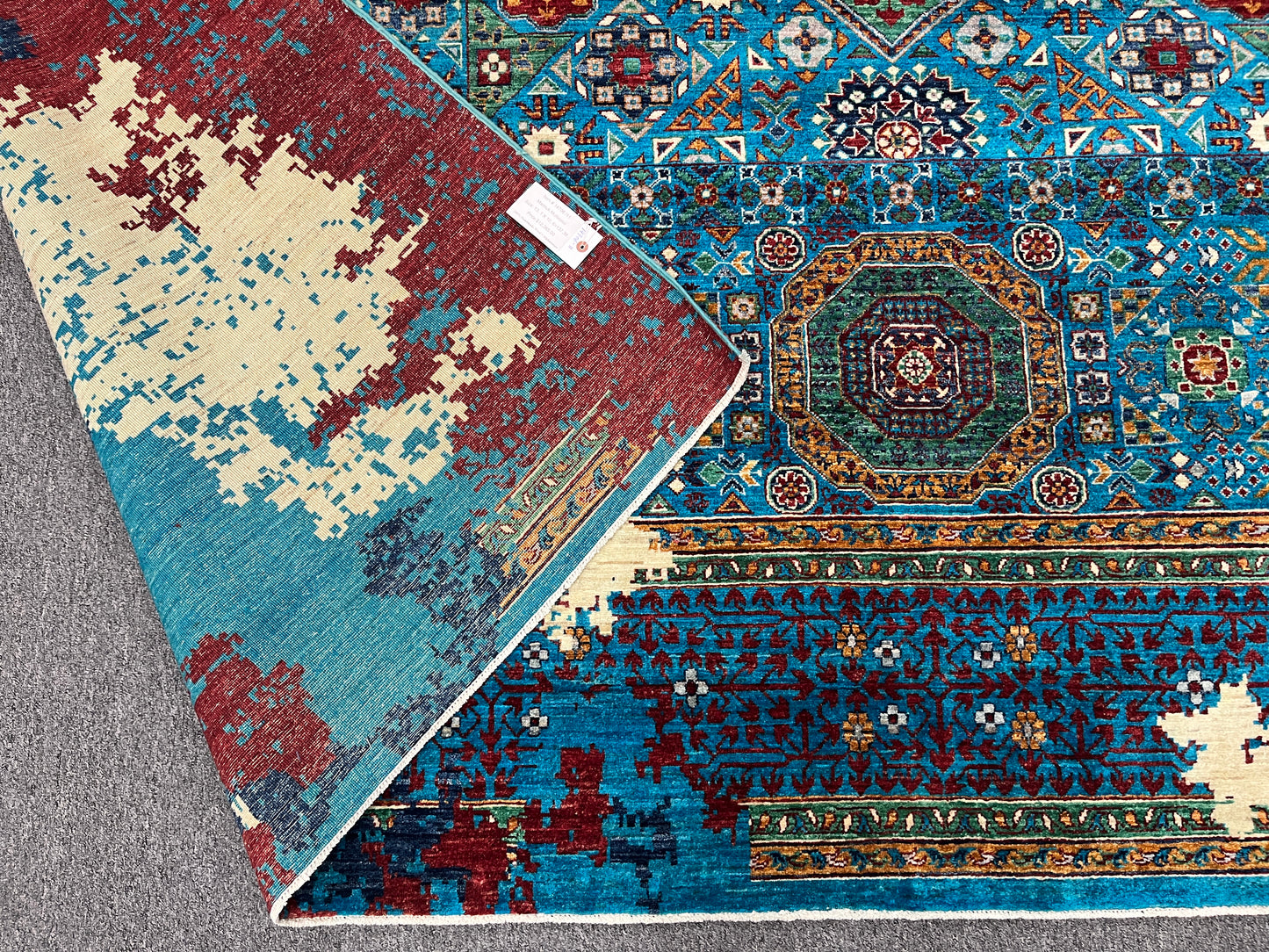 10X13 Mamluk Multicolor Handmade Wool Rug # 14706