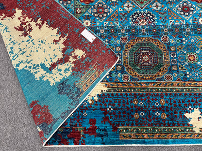 10X13 Mamluk Multicolor Handmade Wool Rug # 14706