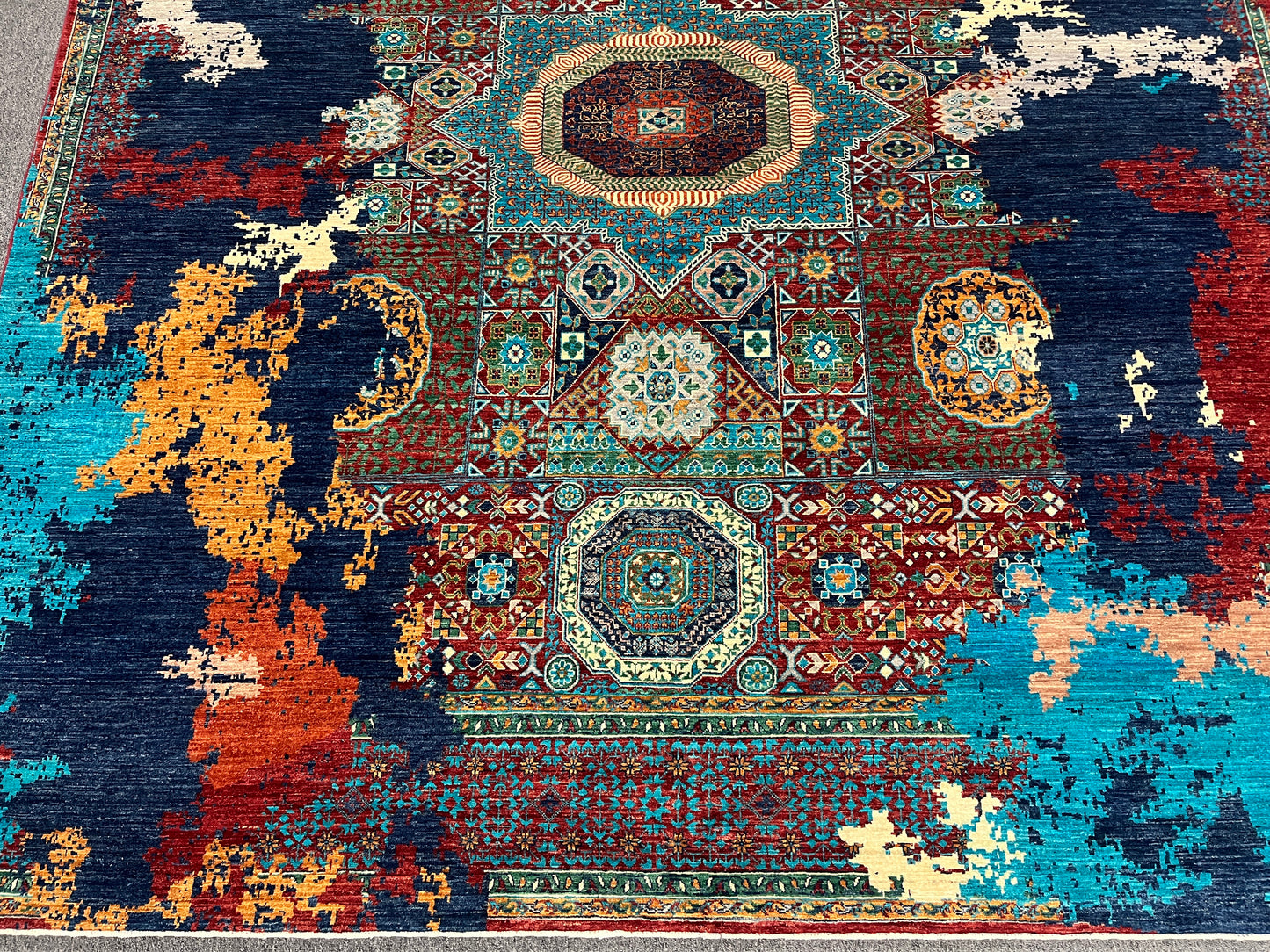 8X10 Mamluk Multicolor Handmade Wool Rug # 14697