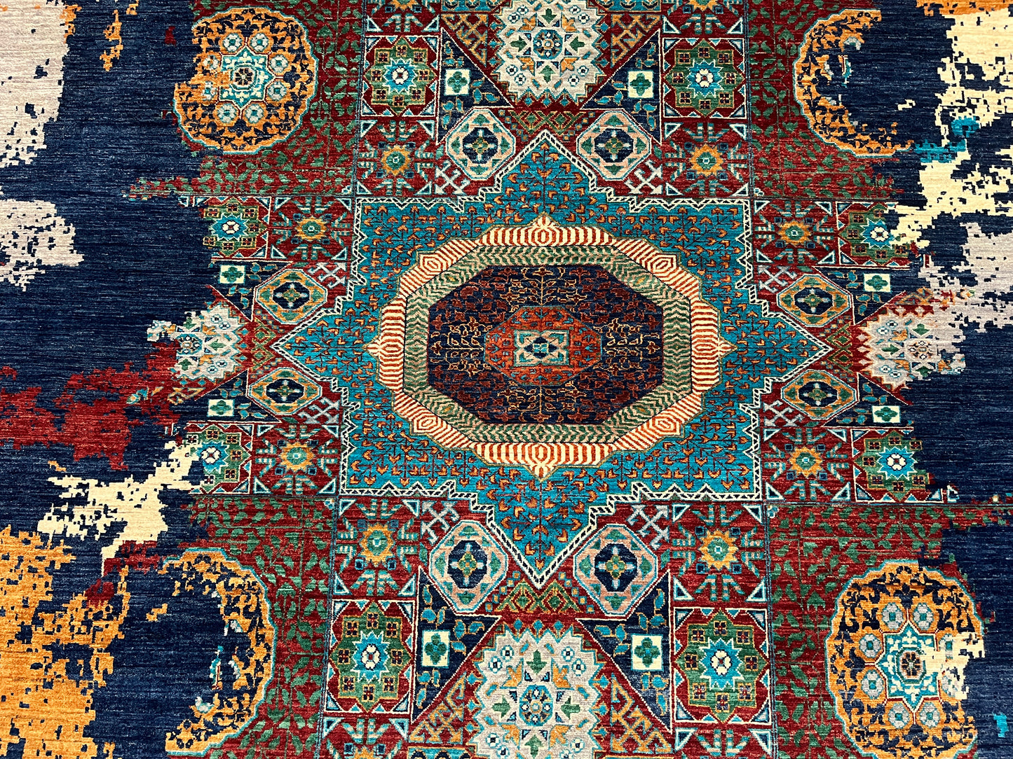 8X10 Mamluk Multicolor Handmade Wool Rug # 14697