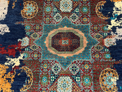 8X10 Mamluk Multicolor Handmade Wool Rug # 14697