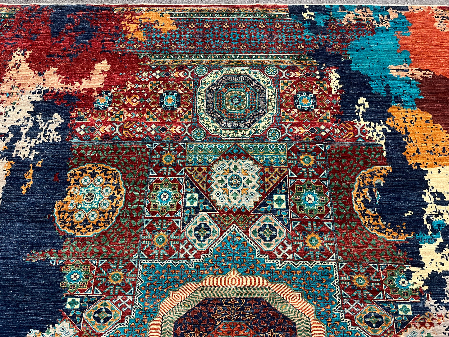 8X10 Mamluk Multicolor Handmade Wool Rug # 14697