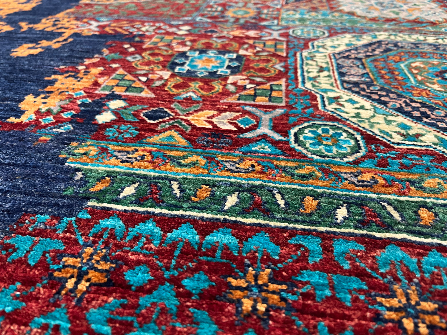 8X10 Mamluk Multicolor Handmade Wool Rug # 14697