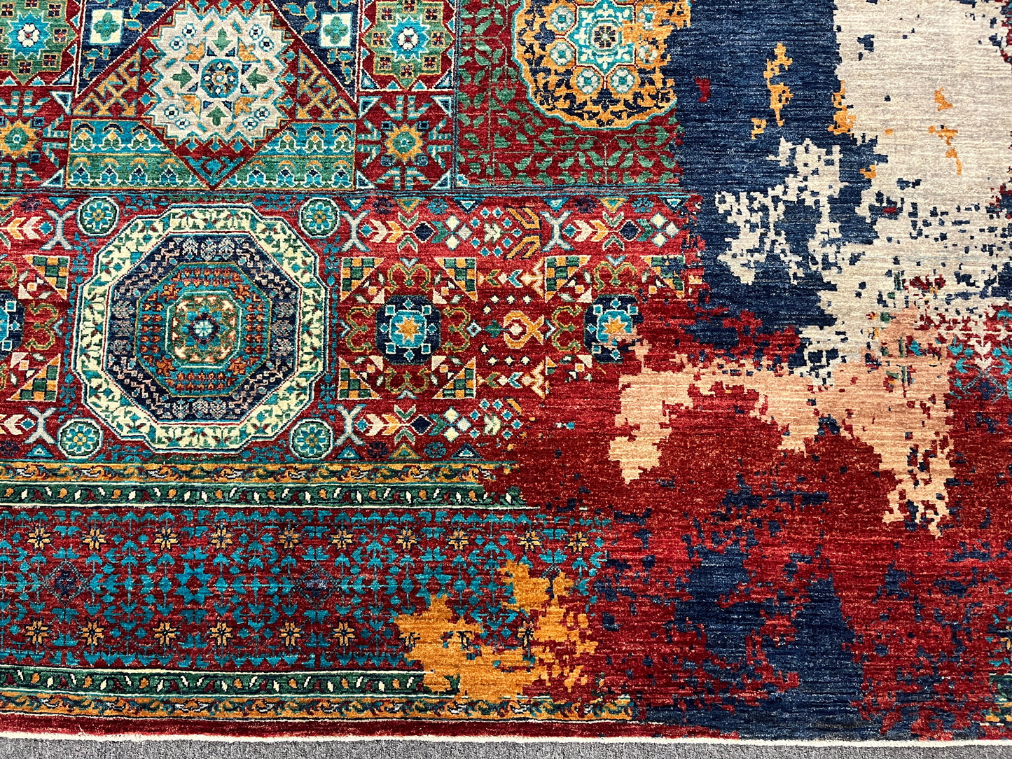 8X10 Mamluk Multicolor Handmade Wool Rug # 14697