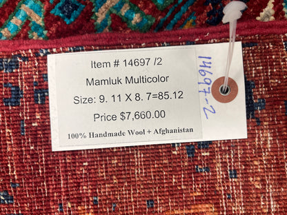 8X10 Mamluk Multicolor Handmade Wool Rug # 14697