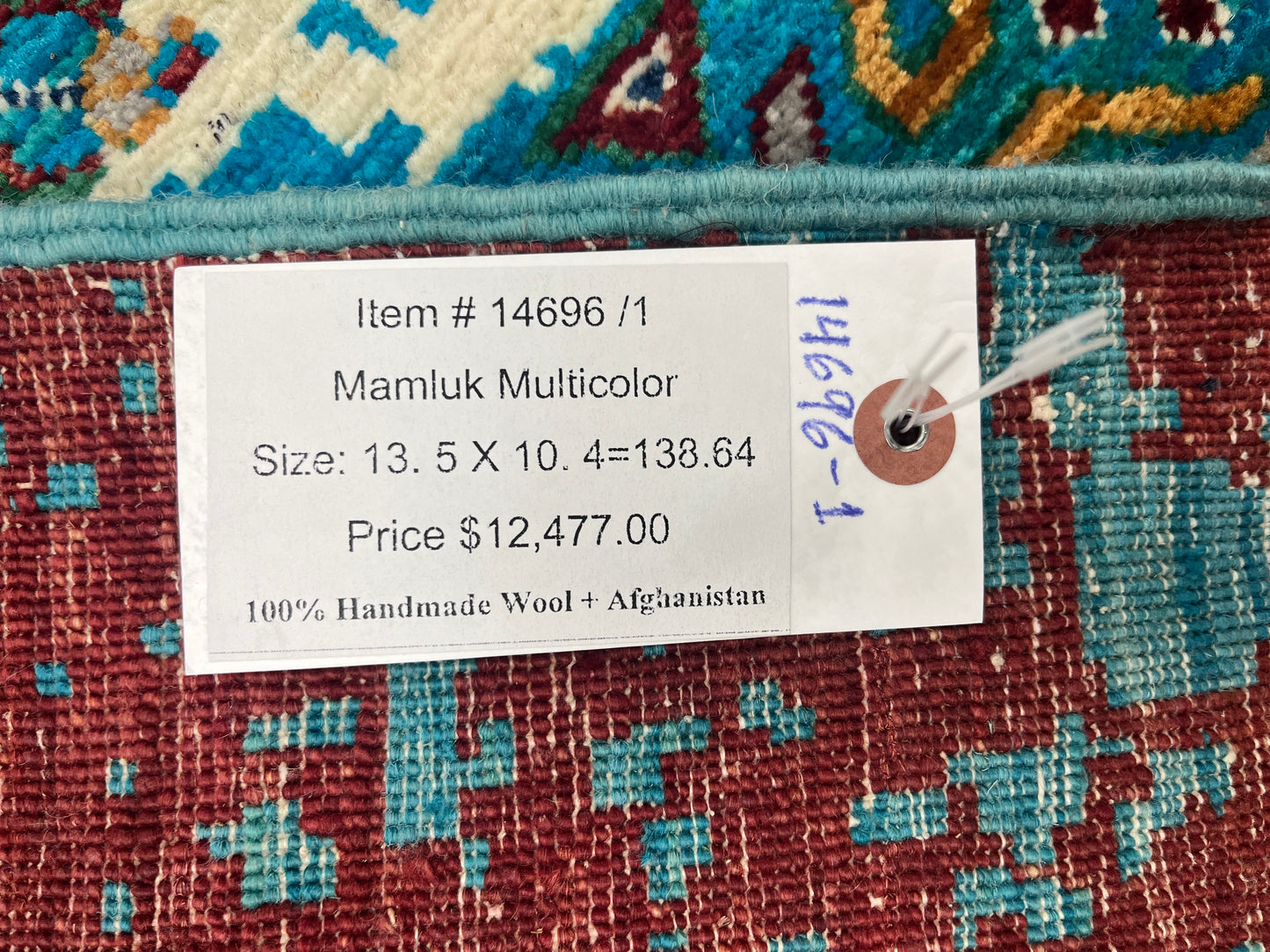 10X14 Mamluk Multicolor Handmade Wool Rug # 14696