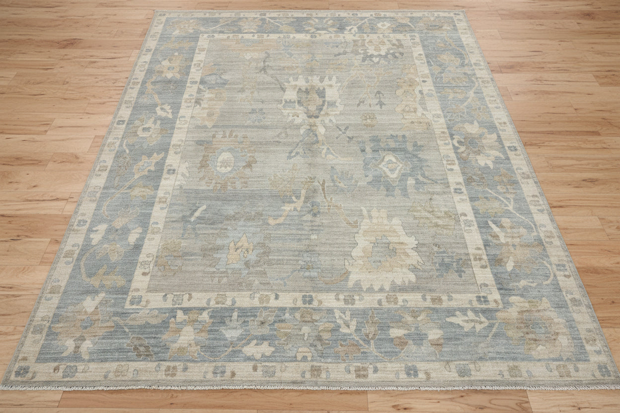 8X10 Oushak Handmade Wool Rug # 14739