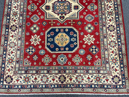 Kazak Red 6X8 Handmade Wool Rug # 13902