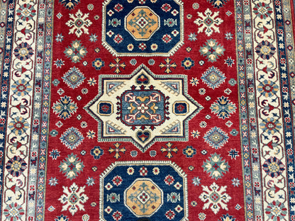 Kazak Red 6X8 Handmade Wool Rug # 13902