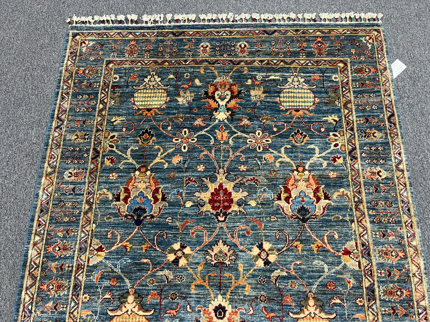 5X7 Light Blue Aryana Handmade Wool Rug # 14742