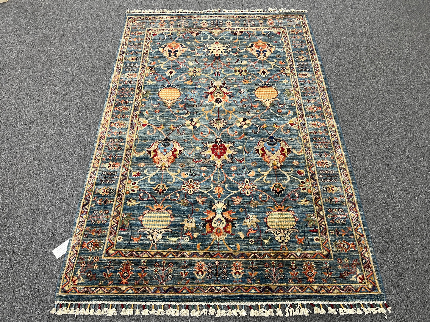5X7 Light Blue Aryana Handmade Wool Rug # 14742