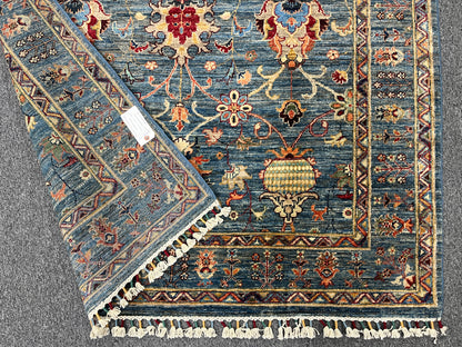 5X7 Light Blue Aryana Handmade Wool Rug # 14742