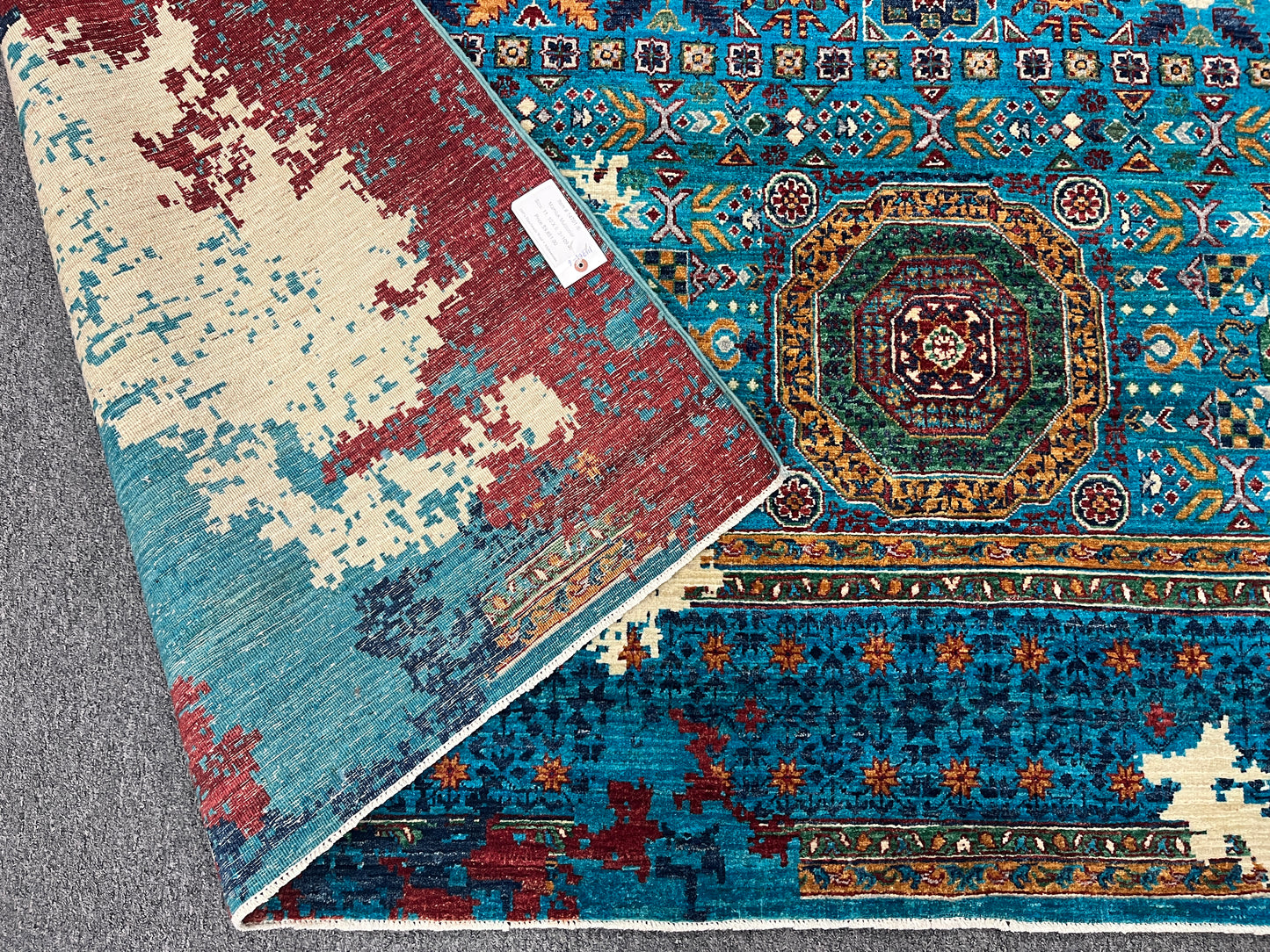 9X12 Mamluk Multicolor Handmade Wool Rug # 14701