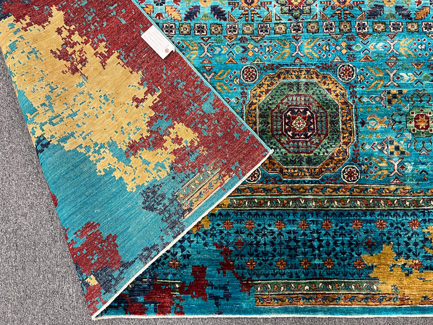 9X12 Mamluk Multicolor Handmade Wool Rug # 14702