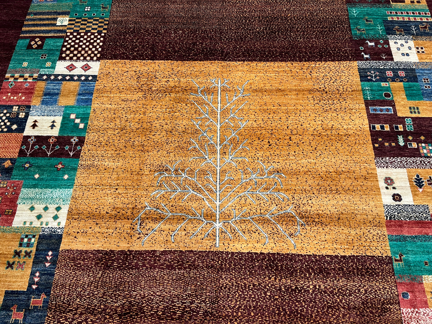 9X12 Tribal Gabbeh Handmade Wool Tribal Rug # 14736
