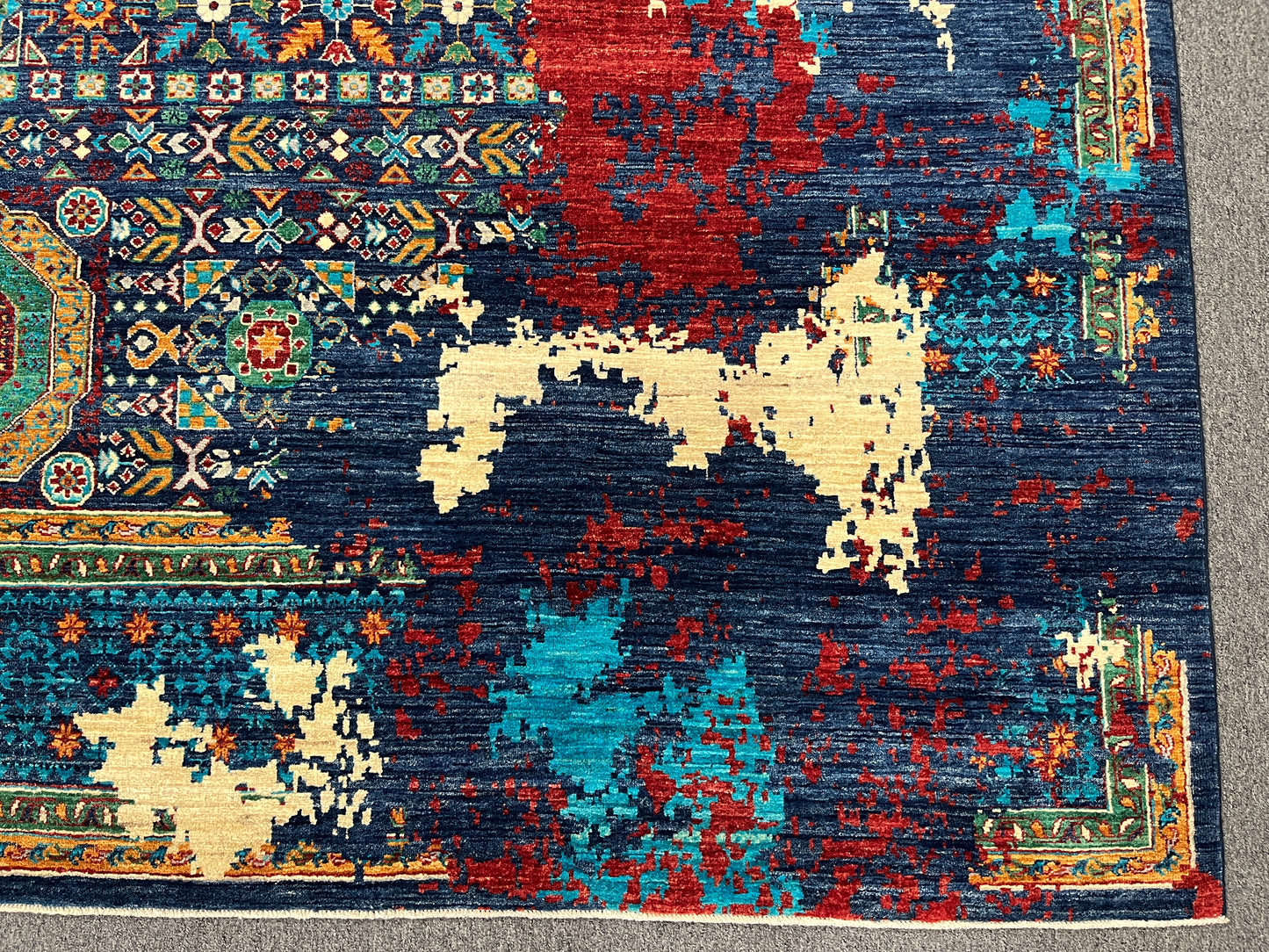 9X12 Mamluk Multicolor Handmade Wool Rug # 14704