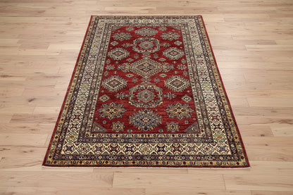 Red Super Kazak 6X9 Handmade Wool Rug # 14730