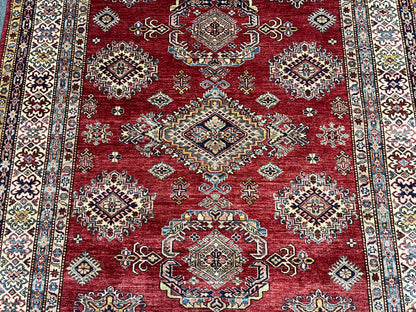 Red Super Kazak 6X9 Handmade Wool Rug # 14730