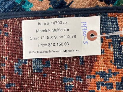 9X12 Mamluk Multicolor Handmade Wool Rug # 14700