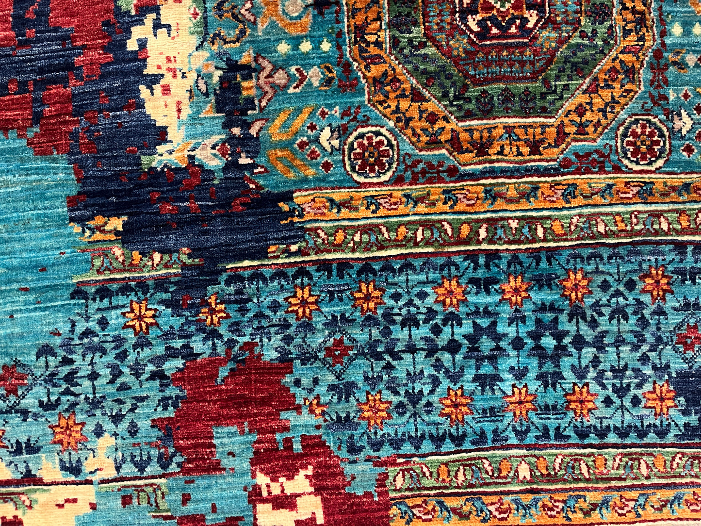 9X12 Mamluk Modern Abstract Handmade Wool Rug # 14731