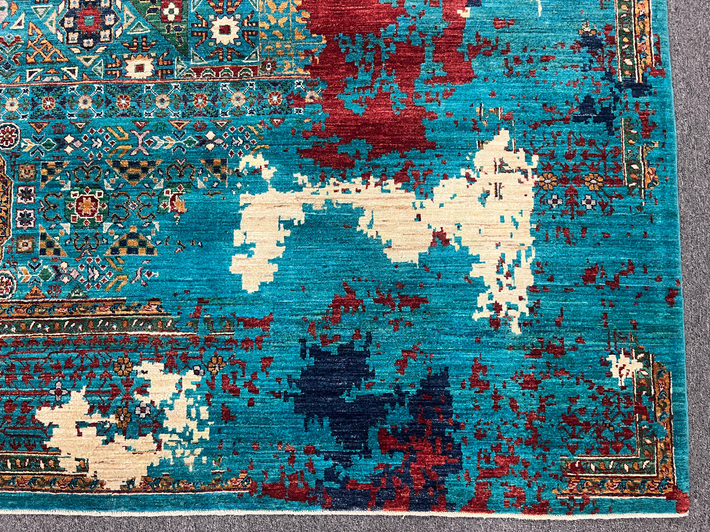 10X13 Mamluk Multicolor Handmade Wool Rug # 14710
