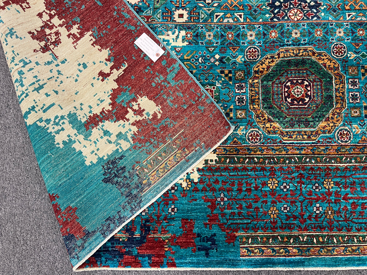 10X13 Mamluk Multicolor Handmade Wool Rug # 14710