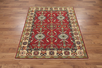Kazak Pink 5X6 Handmade Wool Rug # 9447