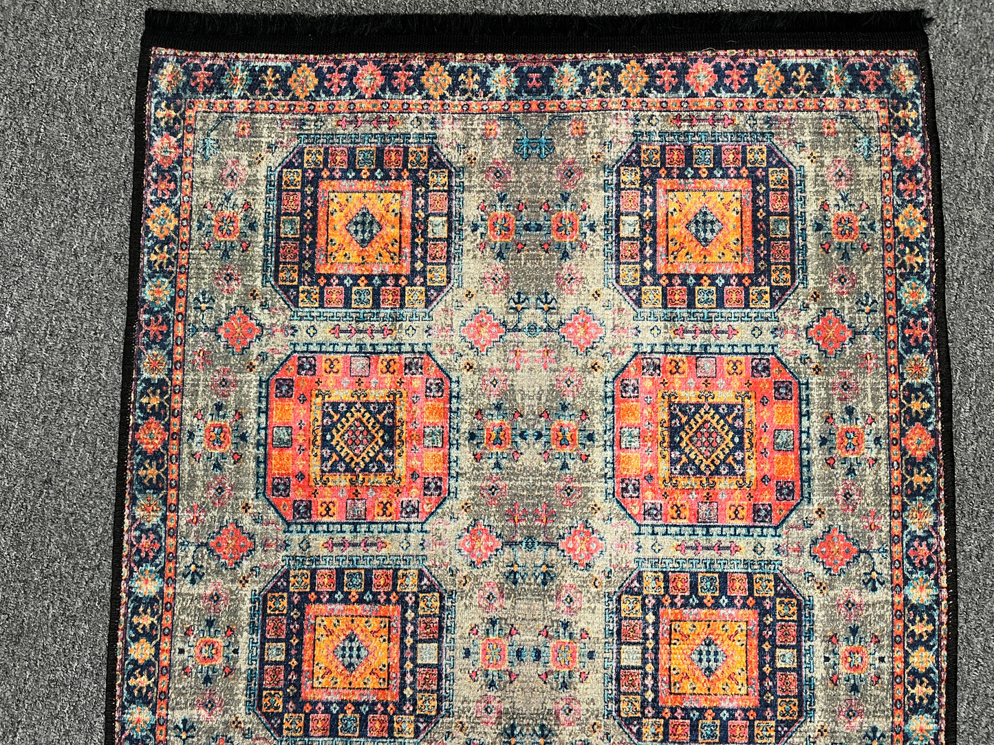 3X4 Geometric Machine Washable Area Rug