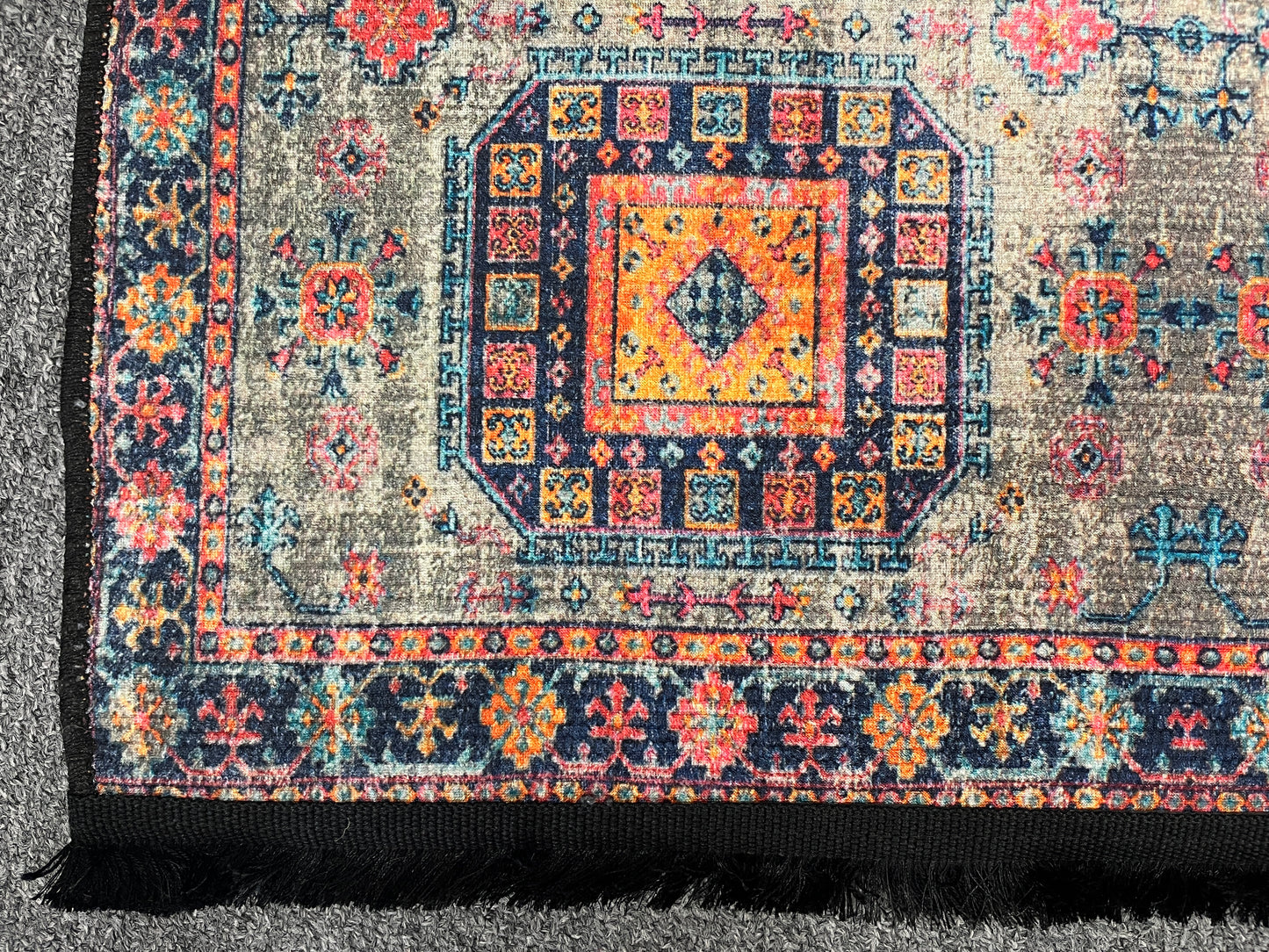 3X4 Geometric Machine Washable Area Rug
