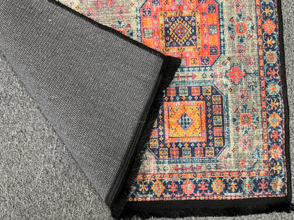 3X4 Geometric Machine Washable Area Rug