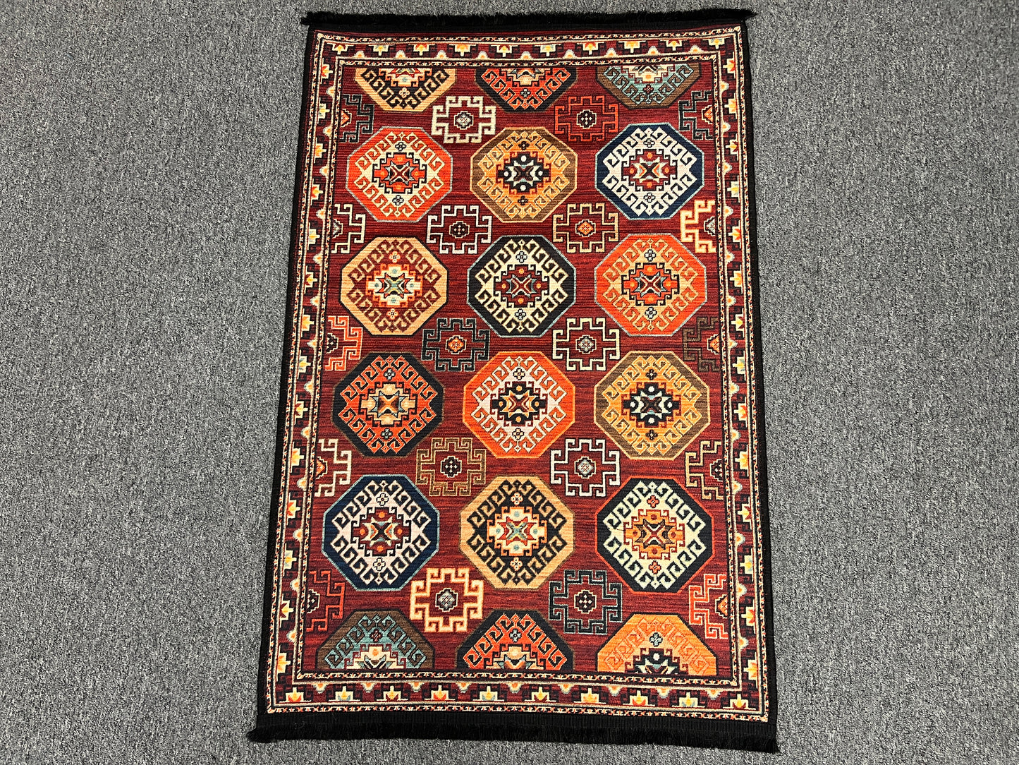 3X4 Geometric Machine Washable Area Rug