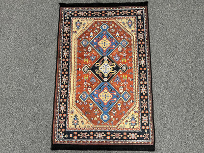 3X4 Geometric Medallion Machine Washable Area Rug