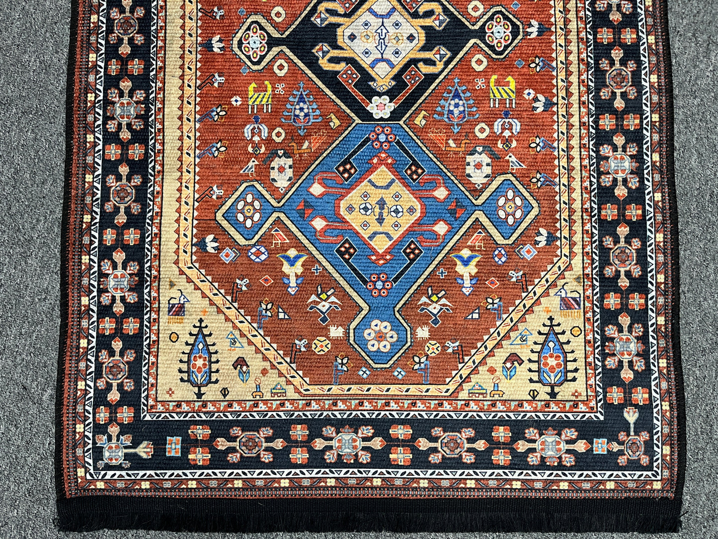 3X4 Geometric Medallion Machine Washable Area Rug