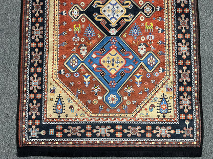 3X4 Geometric Medallion Machine Washable Area Rug