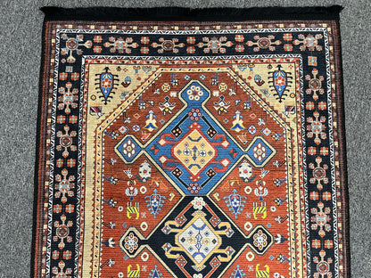 3X4 Geometric Medallion Machine Washable Area Rug