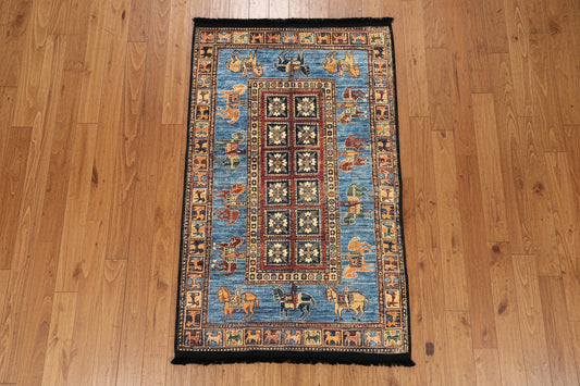 3X4 Pazyryk Design Machine Washable Area Rug