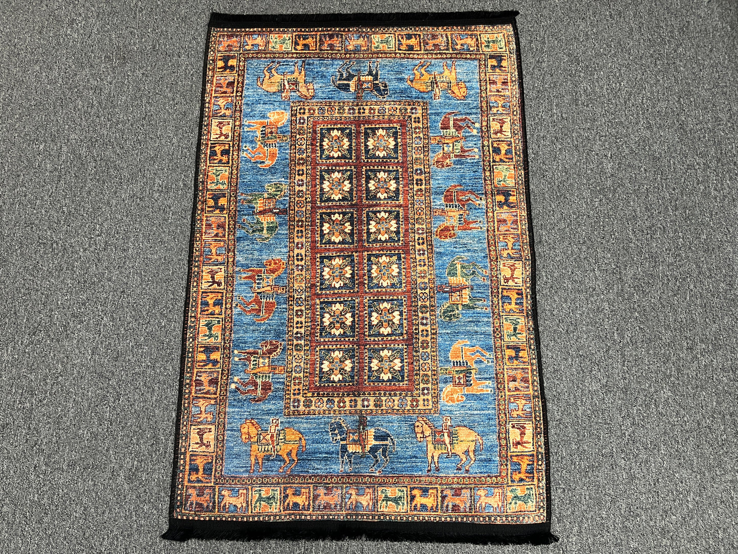 3X4 Pazyryk Design Machine Washable Area Rug