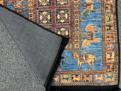 3X4 Pazyryk Design Machine Washable Area Rug