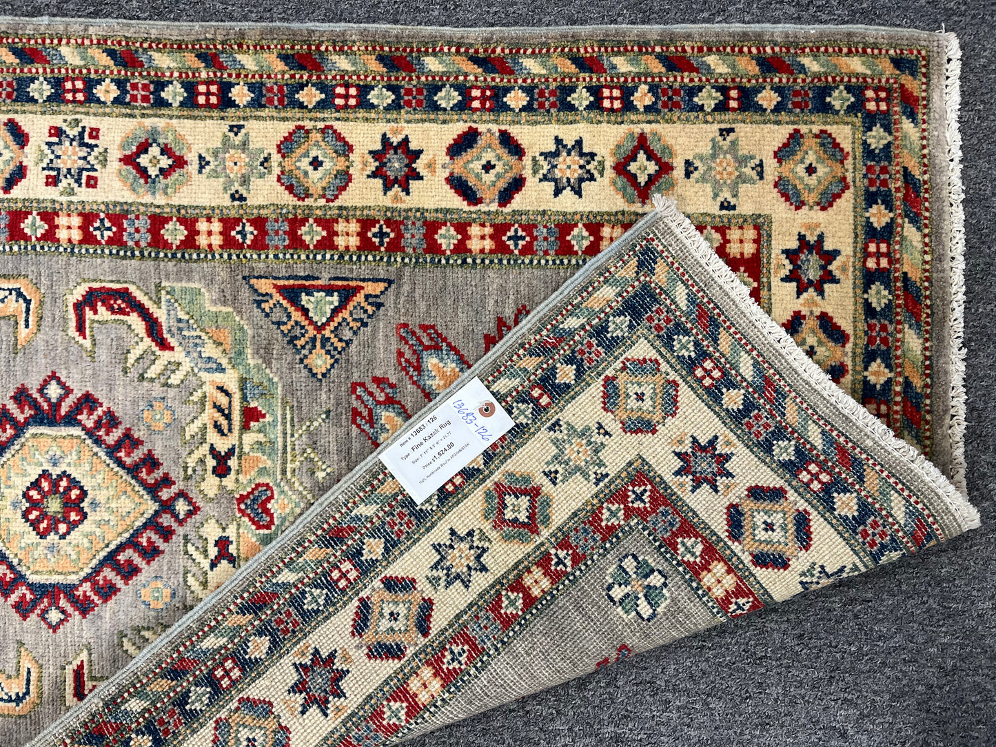 Kazak Tribal 2' 9"X8' Handmade Wool Runner Rug # 13683