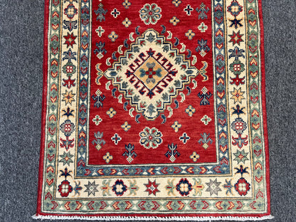 Kazak Red 2' 4"X8' Handmade Wool Runner Rug # 13687