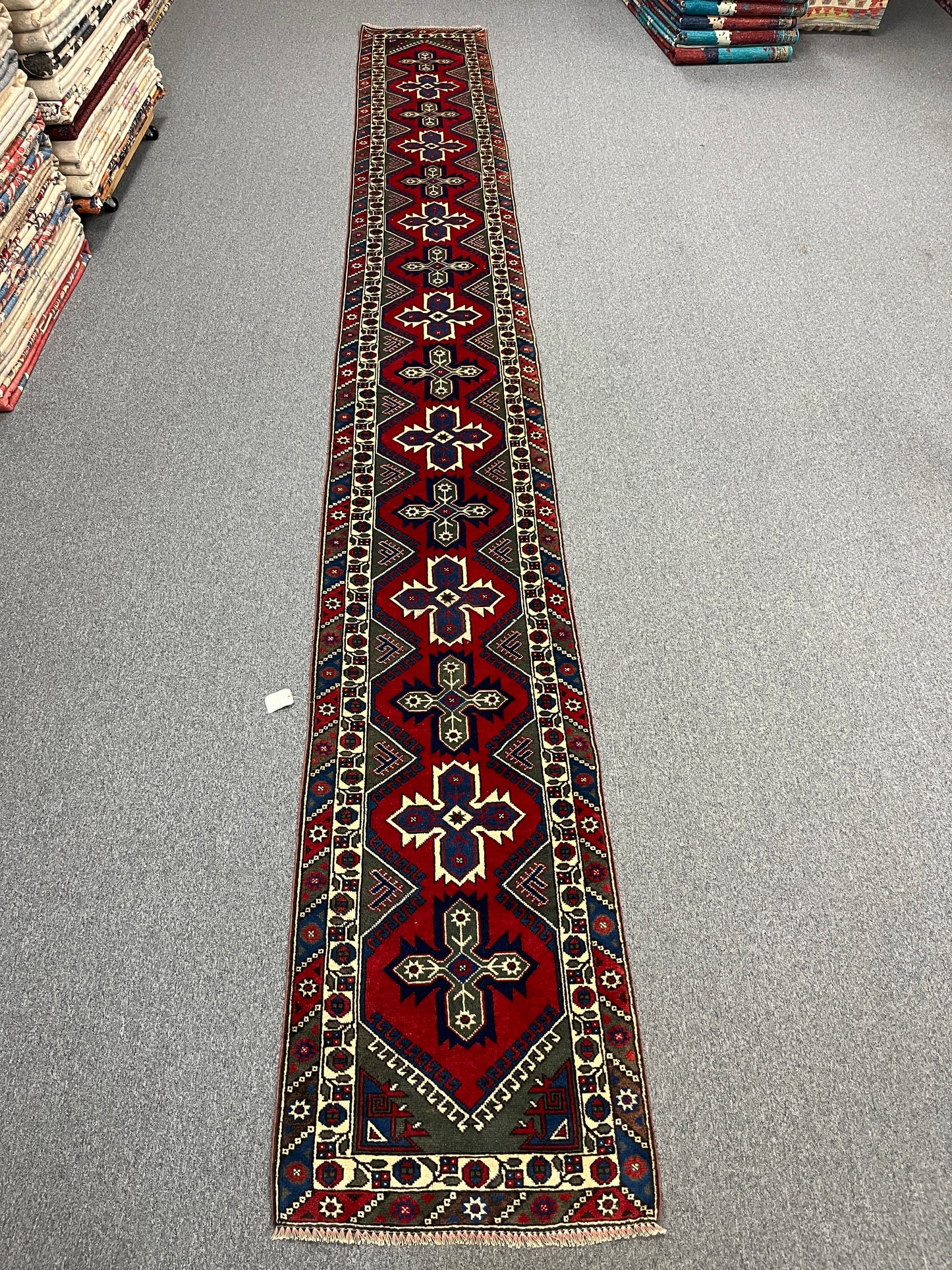 3' X 23' Runner Kurdi Tribal Handmade Wool Rug