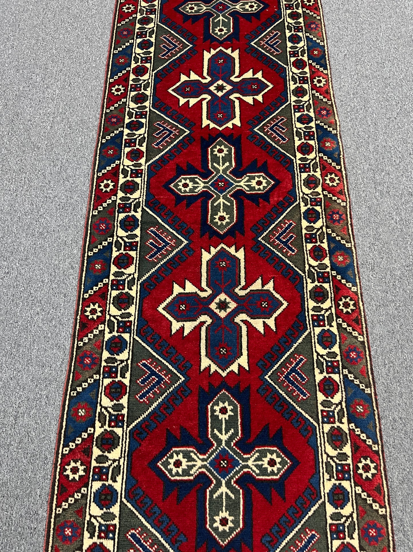 3' X 23' Runner Kurdi Tribal Handmade Wool Rug