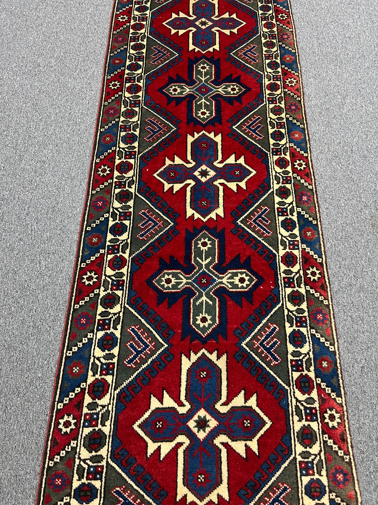 3' X 23' Runner Kurdi Tribal Handmade Wool Rug