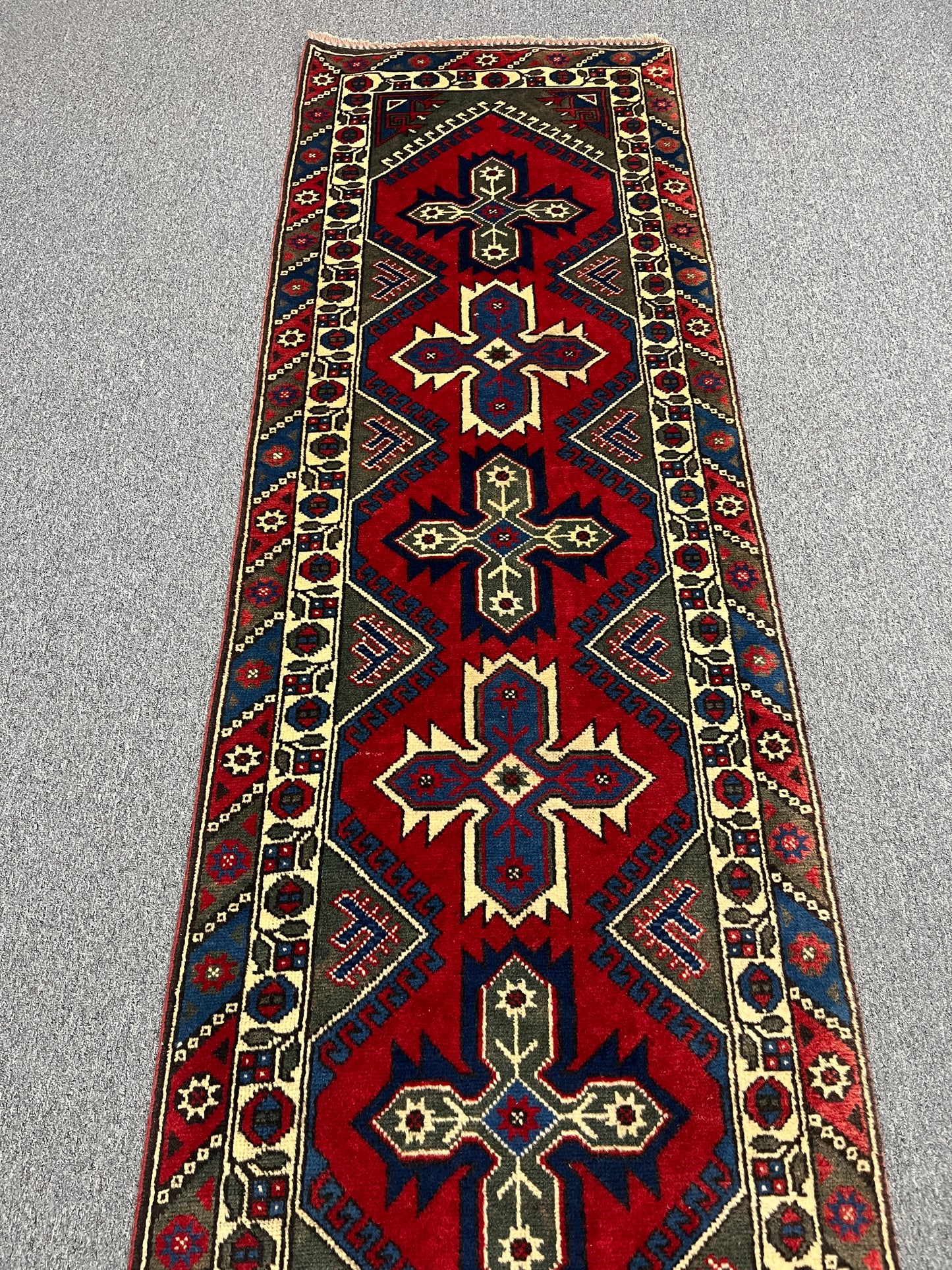 3' X 23' Runner Kurdi Tribal Handmade Wool Rug